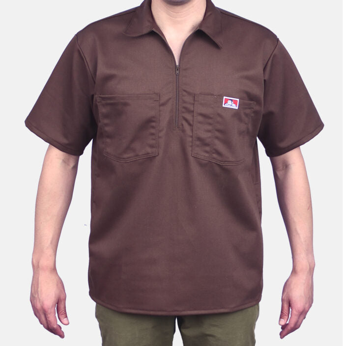 Ben Davis Short Sleeve Solid 1/2 Zip Shirt