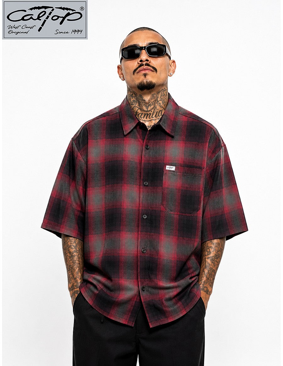 CalTop 2000 Short Sleeve Plaid Shirt