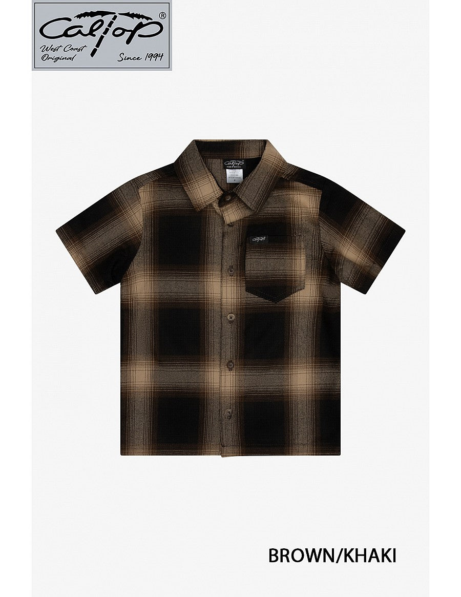 Cal Top Plaid Baby/Toddler Short Sleeve Shirt (KS001)