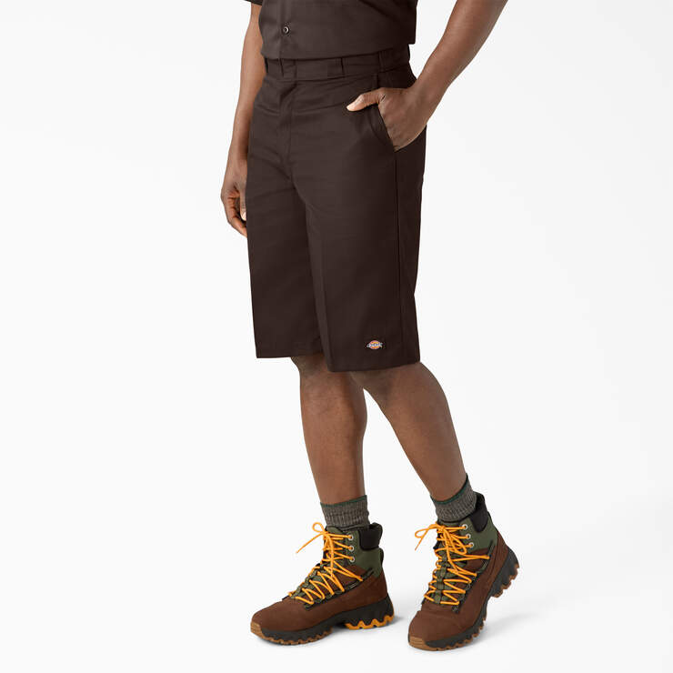 Dickies Loose Fit Flat Front Work Shorts, 13" D42283