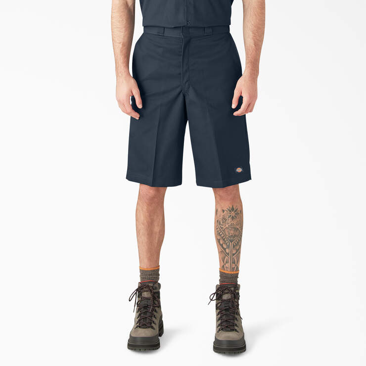 Dickies Loose Fit Flat Front Work Shorts, 13" D42283