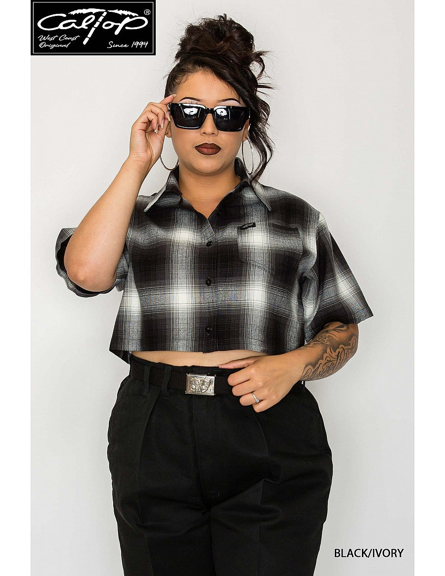 Cal Top Women's S/S Plaid Shirt 2000