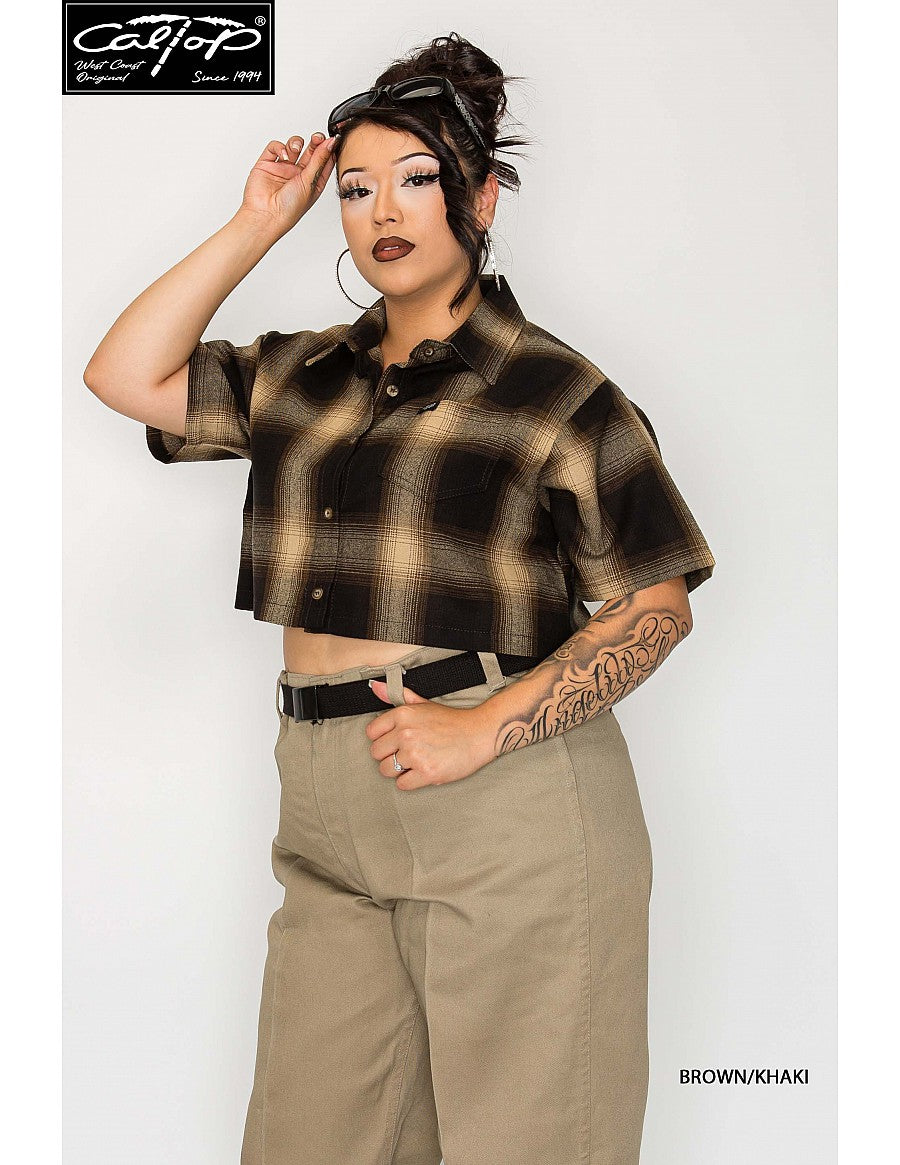Cal Top Women's S/S Plaid Shirt 2000