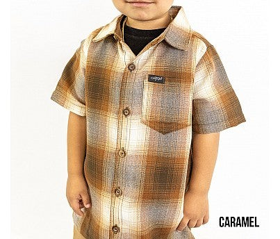 CalTop Plaid Baby/Toddler Short Sleeve Shirt (KS001)