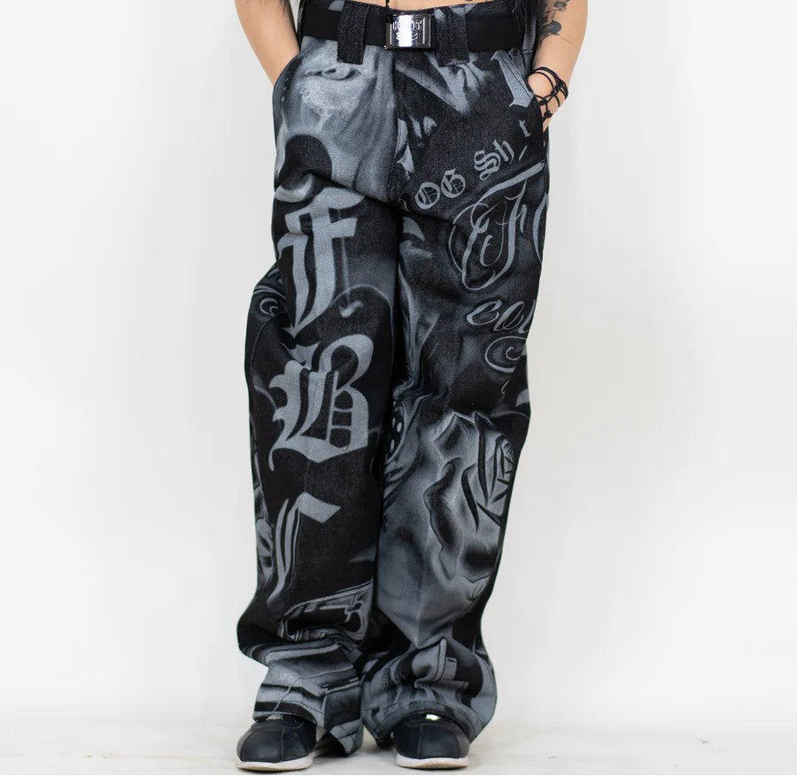FB County Tatted Up Hard Denim Pants