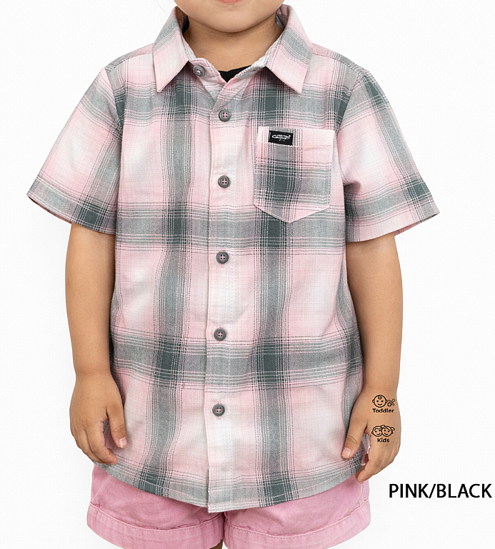 Cal Top Plaid Baby/Toddler Short Sleeve Shirt (KS001)