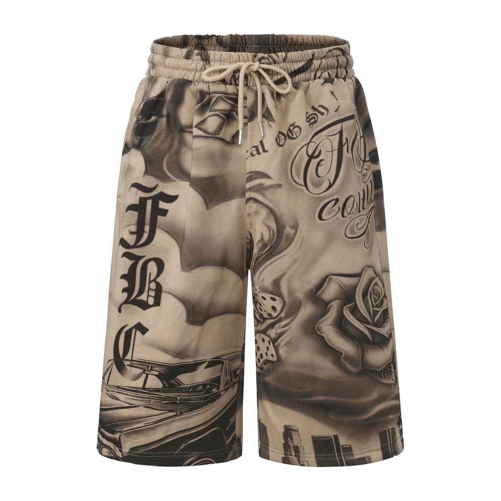 FB County Tatted Up Baggy Fleece Shorts