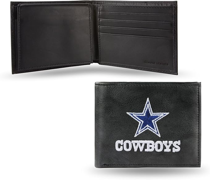 NFL Embroidered Leather Billfold Wallet