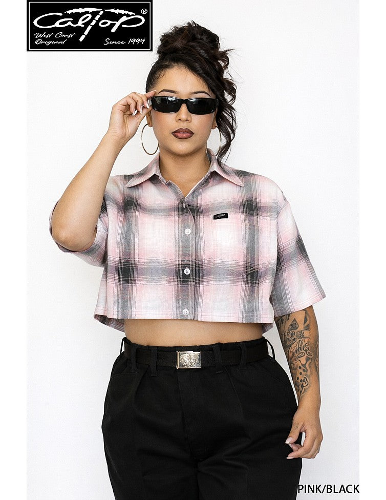 Cal Top Women's S/S Plaid Shirt 2000