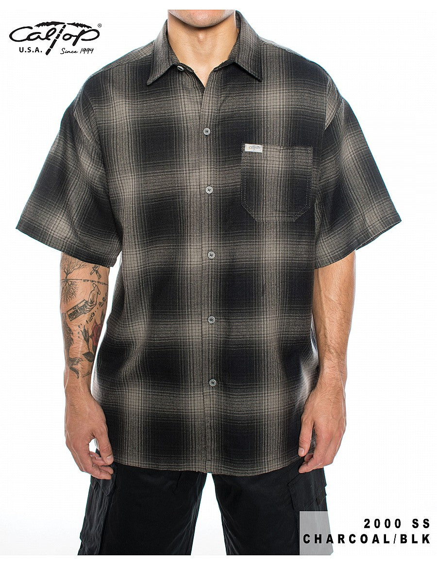 CalTop 2000 Short Sleeve Plaid Shirt