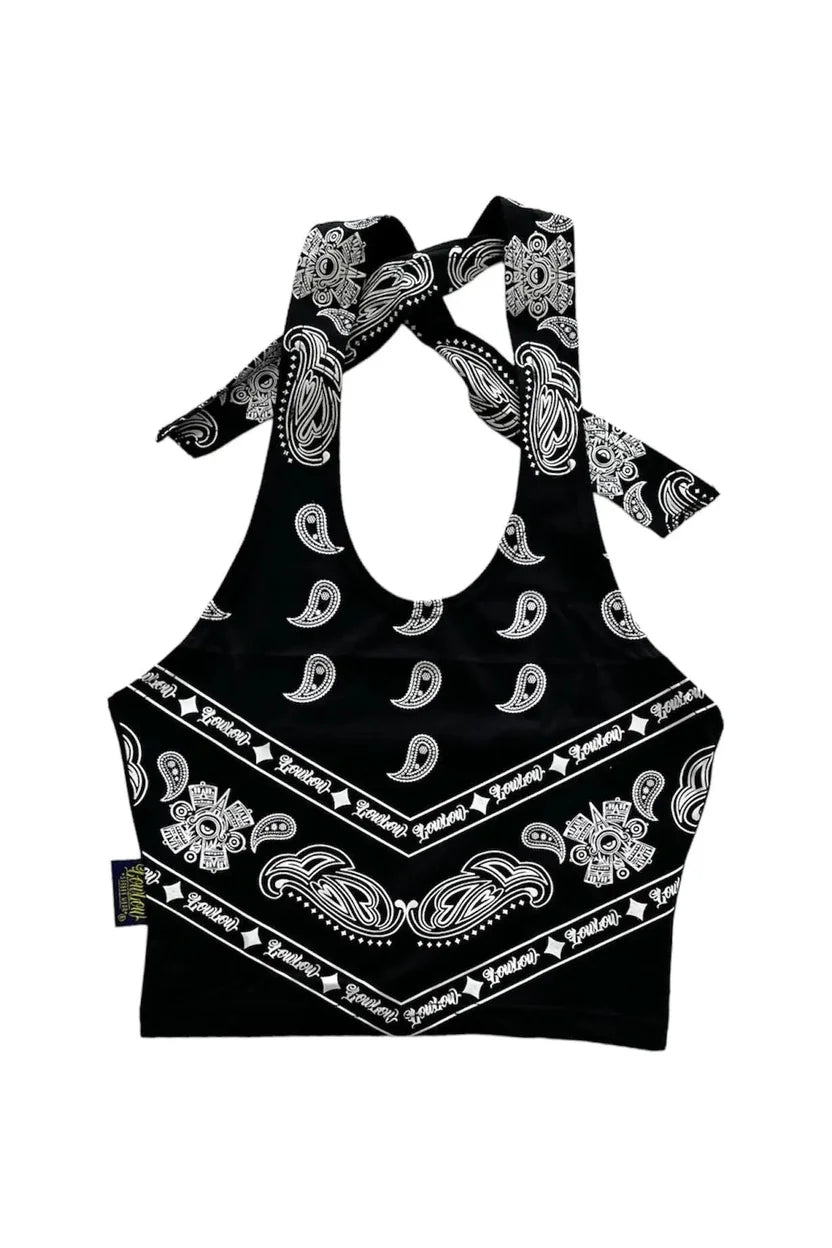 LOWLOW Bandana Cropped halter top